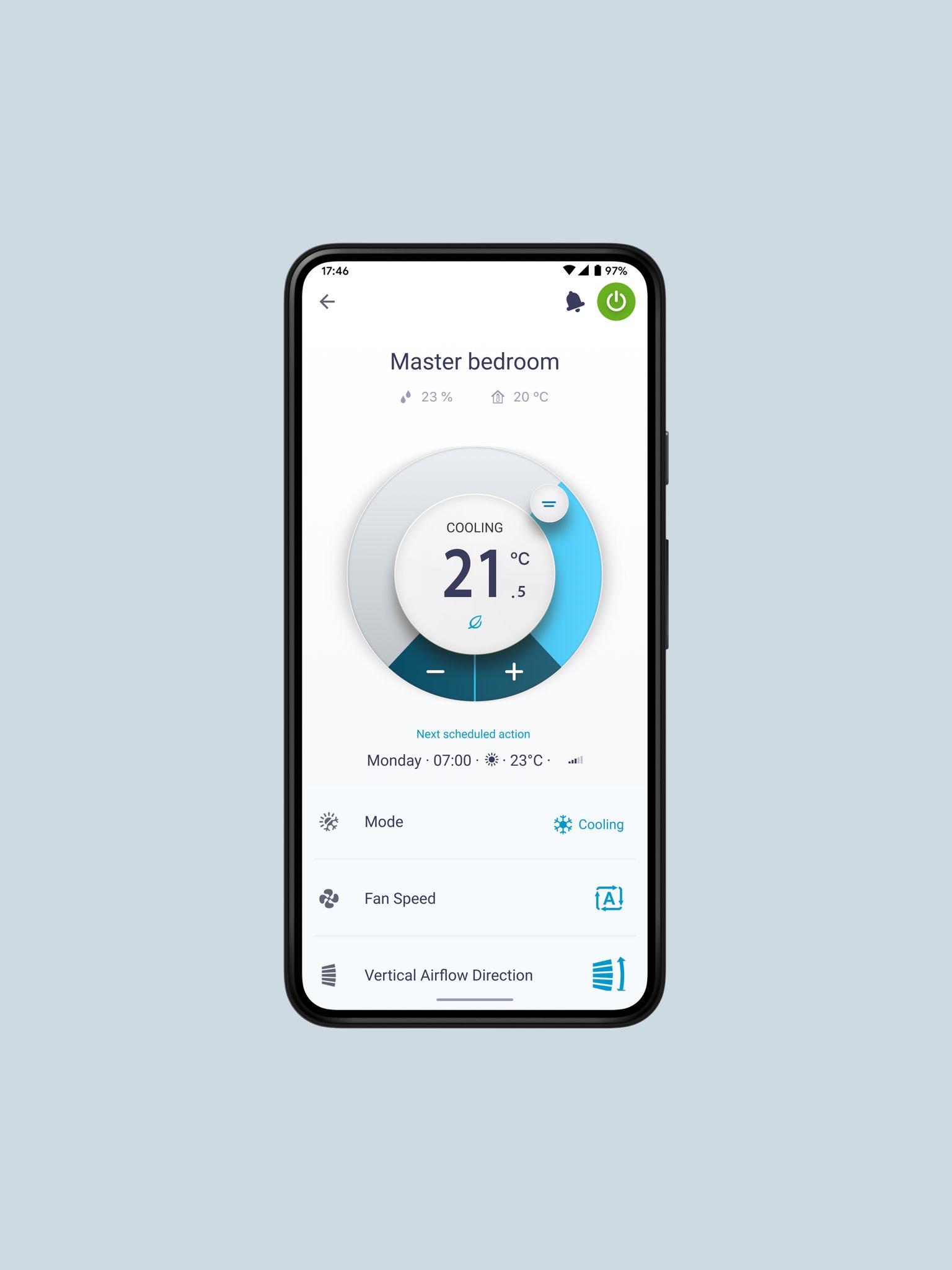 Opakowania: Aplikacja Onecta wyświetlana na smartfonie